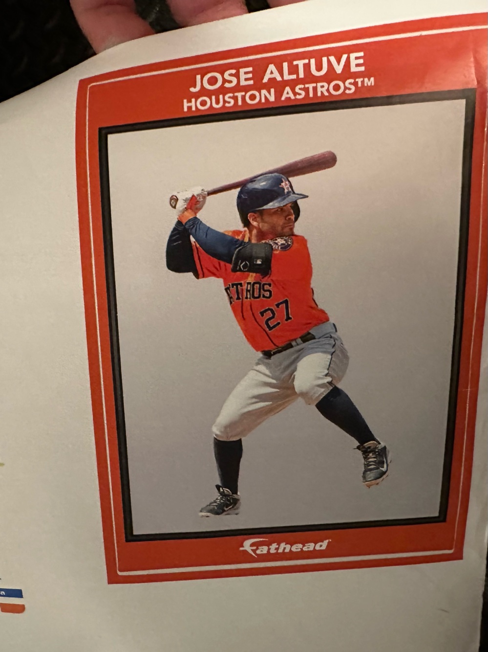 Jose Altuve Fathead Houston Astros Life Size 40x67 MLB Wall Decal #27
